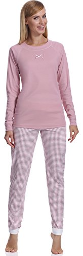 Italian Fashion IF Baumwolle Pyjama Schlafanzug Lang Zweiteilige Nachtwäsche Hausanzug Sleepwear Langarm Perfect als Geschenk | schönes Zuhause Outfit von Italian Fashion IF