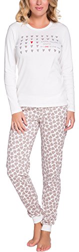 Italian Fashion IF Damen Schlafanzug lang Pyjama Set | Nachtwäsche Hausanzug Langearm Zweiteiliger Sleepwear Hausanzug 2021 von Italian Fashion IF