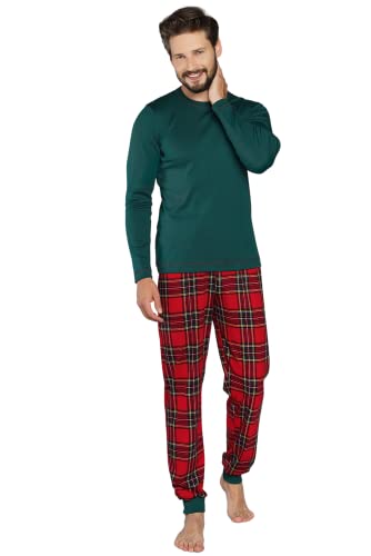 Italian Fashion Schlafanzug Herren Kurz Baumwolle | Pyjama Herren Kurz | Männer Schlafanzug mit Schlaf T-Shirt und Shorty Schlafanzughose | Herrenschlafanzug S-3XL von Italian Fashion