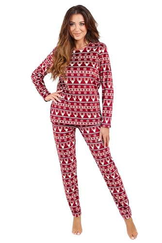 Italian Fashion Hausanzug Damen Kuschelig | Fleece Schlafanzug Damen mit Kuschelhose | Stilvolle Frauen Hausanzug 2-Teilig | Softes und Warmer Lounge Set S-XXL von Italian Fashion