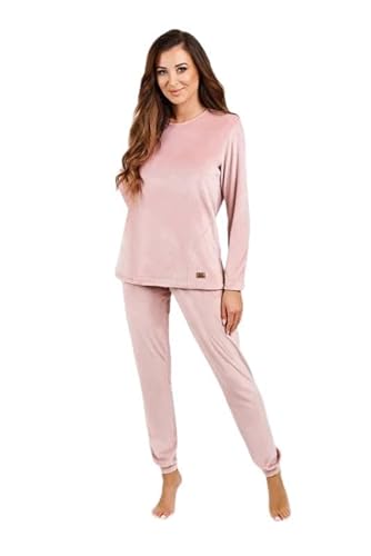 Italian Fashion Hausanzug Damen Kuschelig | Fleece Schlafanzug Damen mit Kuschelhose | Stilvolle Frauen Hausanzug 2-Teilig | Softes und Warmer Lounge Set S-XXL von Italian Fashion