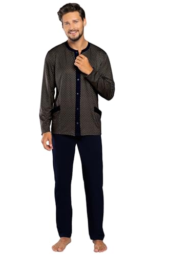 Italian Fashion Schlafanzug Herren Kurz Baumwolle | Pyjama Herren Kurz | Männer Schlafanzug mit Schlaf T-Shirt und Shorty Schlafanzughose | Herrenschlafanzug S-3XL von Italian Fashion