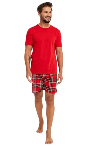Italian Fashion Schlafanzug Herren Kurz Baumwolle | Pyjama Herren Kurz | Männer Schlafanzug mit Schlaf T-Shirt und Shorty Schlafanzughose | Herrenschlafanzug S-3XL von Italian Fashion