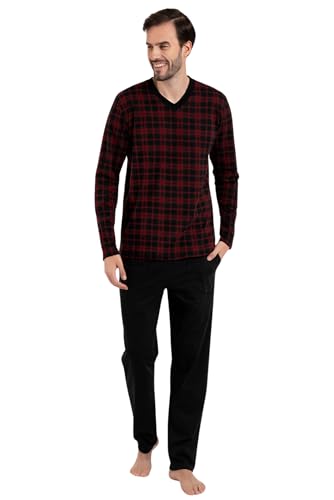 Italian Fashion Schlafanzug Herren Kurz Baumwolle | Pyjama Herren Kurz | Männer Schlafanzug mit Schlaf T-Shirt und Shorty Schlafanzughose | Herrenschlafanzug S-3XL von Italian Fashion