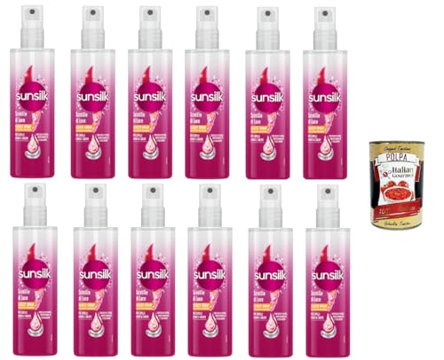 12x Sunsilk scintille di luce Glossy Spray per capelli spenti e crespi funkelndes, leicht glänzendes Spray für stumpfes und krauses Haar, 200 ml+ Italian Gourmet polpa 400g von Italian Gourmet E.R.