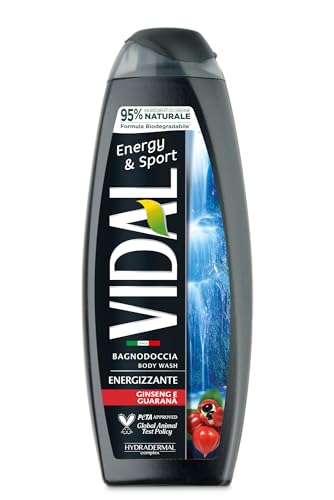 12x Vidal Energy & Sport Bagnodoccia Duschgel mit Ginseng und Guarana,500ml + Italian Gourmet Polpa di Pomodoro 400g Dose von Italian Gourmet E.R.