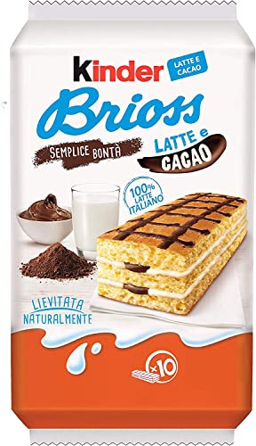 3x Kinder Ferrero Brioss Kuchen mit Milch und kakao 10x 30gr kekse cookies riegel von Italian Gourmet E.R.