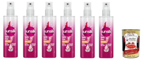 6x Sunsilk scintille di luce Glossy Spray per capelli spenti e crespi funkelndes, leicht glänzendes Spray für stumpfes und krauses Haar, 200 ml+ Italian Gourmet polpa 400g von Italian Gourmet E.R.