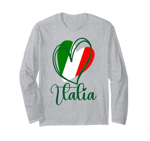 Patriotische Italia Herz Italien Italien Pride Flagge Mädchen Kinder Langarmshirt Patriotische Italia Herz Italien Italien Pride Flagge Mädchen Kinder Langarmshirt von Italian Italia Flag Designs