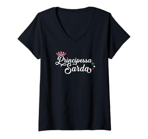 Damen Sardo Pride Gift for Her Sardinia Princess T-Shirt mit V-Ausschnitt Damen Sardo Pride Gift for Her Sardinia Princess T-Shirt mit V-Ausschnitt von Italian Pride Sardegna Italia Apparel