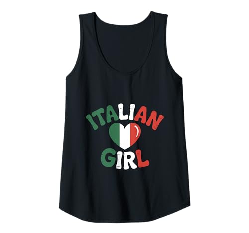 Damen Italienisches Mädchen Herz Italien Wurzeln Tank Top Damen Italienisches Mädchen Herz Italien Wurzeln Tank Top von Italian Roots