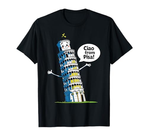 Kinder Italien Schiefer Turm Pisa "Ciao aus Pisa" Mädchen oder Junge T-Shirt Kinder Italien Schiefer Turm Pisa "Ciao aus Pisa" Mädchen oder Junge T-Shirt von Italian Souviner Europe Vacation Italian Language