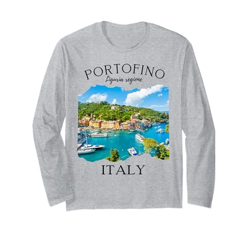 Portofino Italien Souvenir für Mädchen Frauen Familie Europa Reise Langarmshirt von Italian Souviner Europe Vacation Italian Language