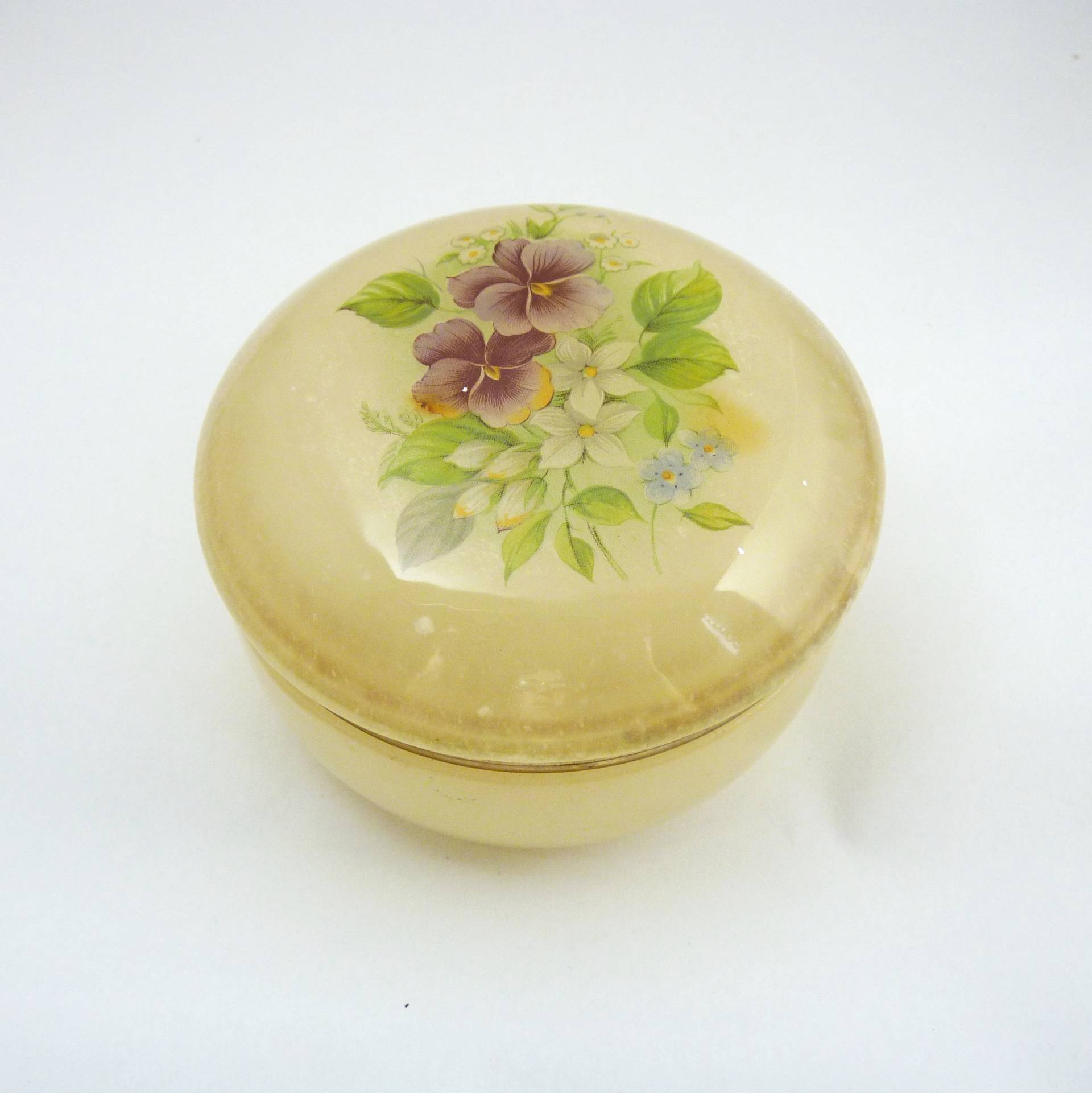 Schmucketui, Alabaster, Blumen Bemalt, Vintage Schmucketui, Alabaster, Blumen Bemalt, Vintage von ItalianDecor