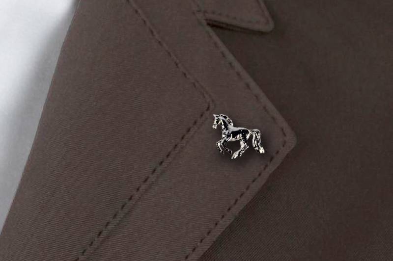 Reiten Revers Brosche - Galoppierenden Pferd von ItalianJewelryStore