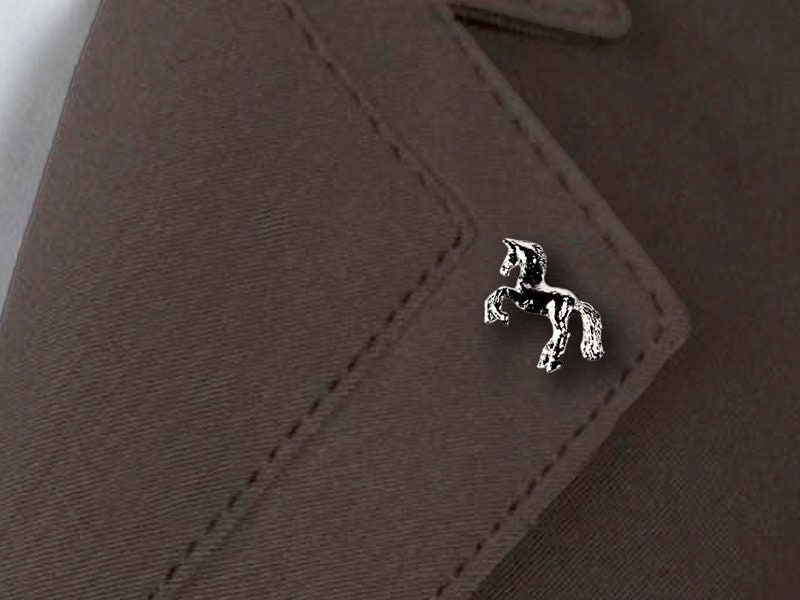 Reiten Revers Brosche - Rampant Pferd von ItalianJewelryStore