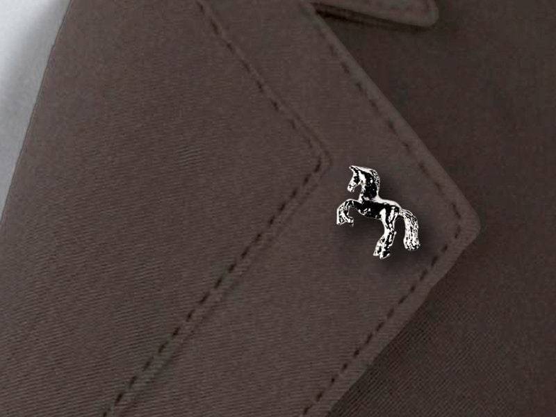 Reiten Revers Brosche - Rampant Pferd von ItalianJewelryStore