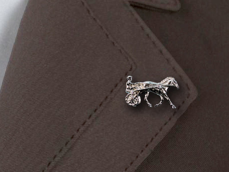 Reiten Revers Brosche - Trab Mit Sulky von ItalianJewelryStore