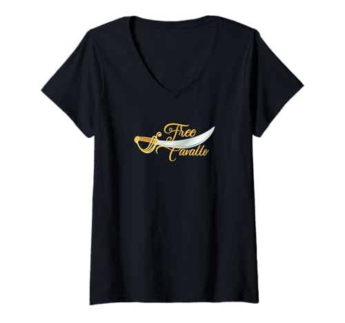 Damen Free Pferd Freier Traurigkeit T-Shirt mit V-Ausschnitt Damen Free Pferd Freier Traurigkeit T-Shirt mit V-Ausschnitt von Italiano Pride