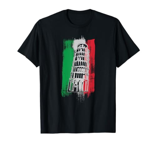 Schiefer Turm von Pisa Motiv Italien Flagge Bella Italia T-Shirt Schiefer Turm von Pisa Motiv Italien Flagge Bella Italia T-Shirt von Italien Motiv