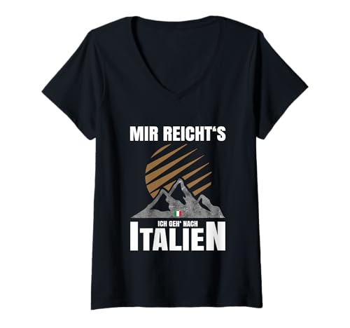 Damen Wanderung Gadgets Urlaub Camping Souvenir Wandern Italien T-Shirt mit V-Ausschnitt Damen Wanderung Gadgets Urlaub Camping Souvenir Wandern Italien T-Shirt mit V-Ausschnitt von Italien Wandern und Wanderung Gadgets