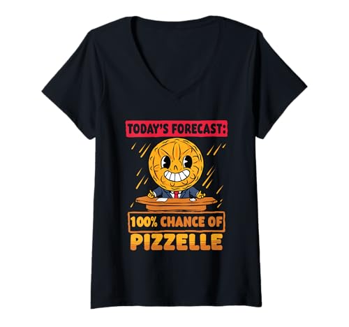 Damen Pizzelle Waffel Keks T-Shirt mit V-Ausschnitt Damen Pizzelle Waffel Keks T-Shirt mit V-Ausschnitt von Italienische Pizzelle Kekse