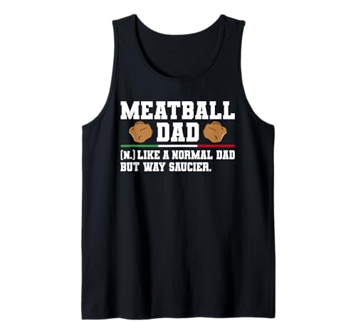 Herren Meatball Dad Definition Fathers Day Italian Lover Tank Top von Italienisches Gericht Designs Küche Idee