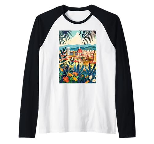 Florence Art, Italien Raglan von Italy Aesthetic Minimalist Art (Florence)