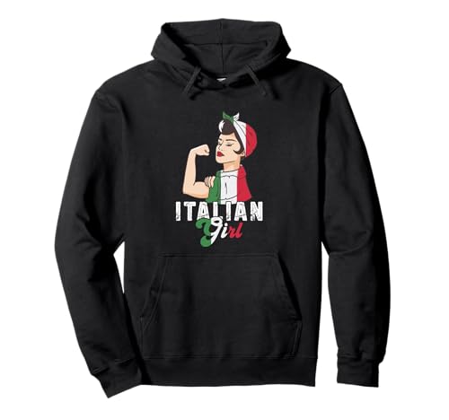 Italienisches Mädchen, Italien-Flagge, Starke Frau, Italia, Wurzeln, Stolz Pullover Hoodie von Italy Flag Italian Roots Italia Pride Heritage