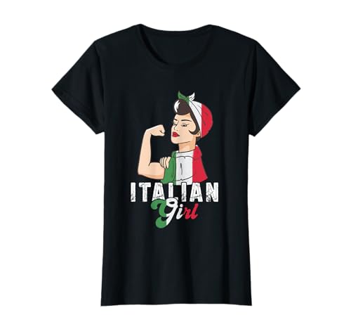 Italienisches Mädchen, Italien-Flagge, Starke Frau, Italia, Wurzeln, Stolz T-Shirt Italienisches Mädchen, Italien-Flagge, Starke Frau, Italia, Wurzeln, Stolz T-Shirt von Italy Flag Italian Roots Italia Pride Heritage