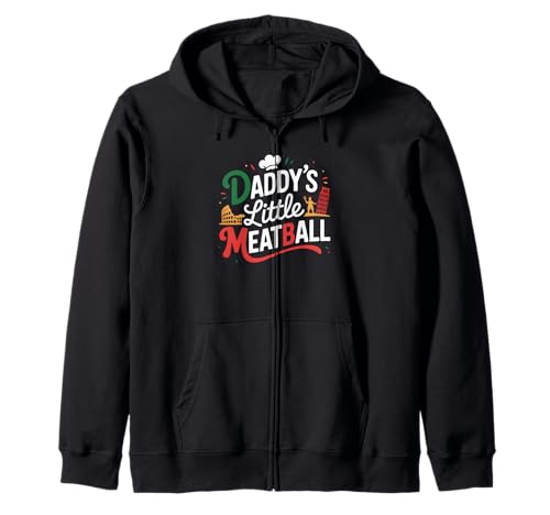 Lustiger Spruch Daddys Little Meatball Cute Witz Damen Herren Kapuzenjacke von Italy Food Humor Italian Family Chef Pasta Love