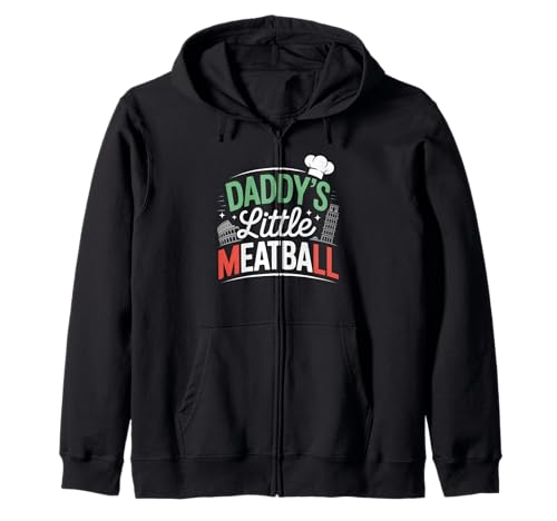 Lustiger Spruch Daddys Little Meatball Cute Witz Damen Herren Kapuzenjacke von Italy Food Humor Italian Family Chef Pasta Love