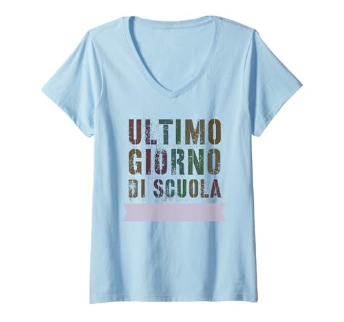 Damen Autogramme für den letzten Schultag des italienischen Lehrers T-Shirt mit V-Ausschnitt Damen Autogramme für den letzten Schultag des italienischen Lehrers T-Shirt mit V-Ausschnitt von Italy Language Students Graduate Class Signatures