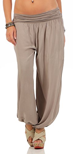 Italy Style Hose Damen Sommerhose Haremshose Pumphose 2002 (Braun) von Italy Style