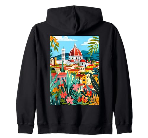 Italien Florenz Minimalistische Kunst Kapuzenjacke von Italy Theme Minimalist Art (Florence)