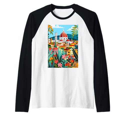 Italien Florenz Minimalistische Kunst Raglan von Italy Theme Minimalist Art (Florence)