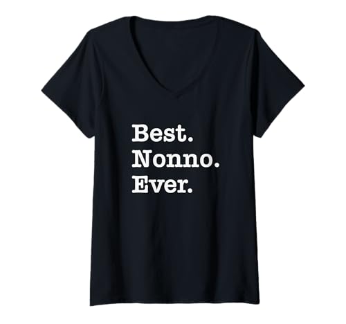 Damen Das Beste Nonno Aller Zeiten T-Shirt mit V-Ausschnitt von Italy & Co.