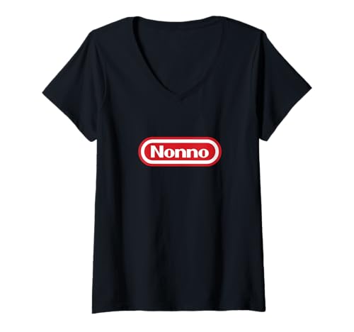 Damen Nonno Old School T-Shirt mit V-Ausschnitt von Italy & Co.
