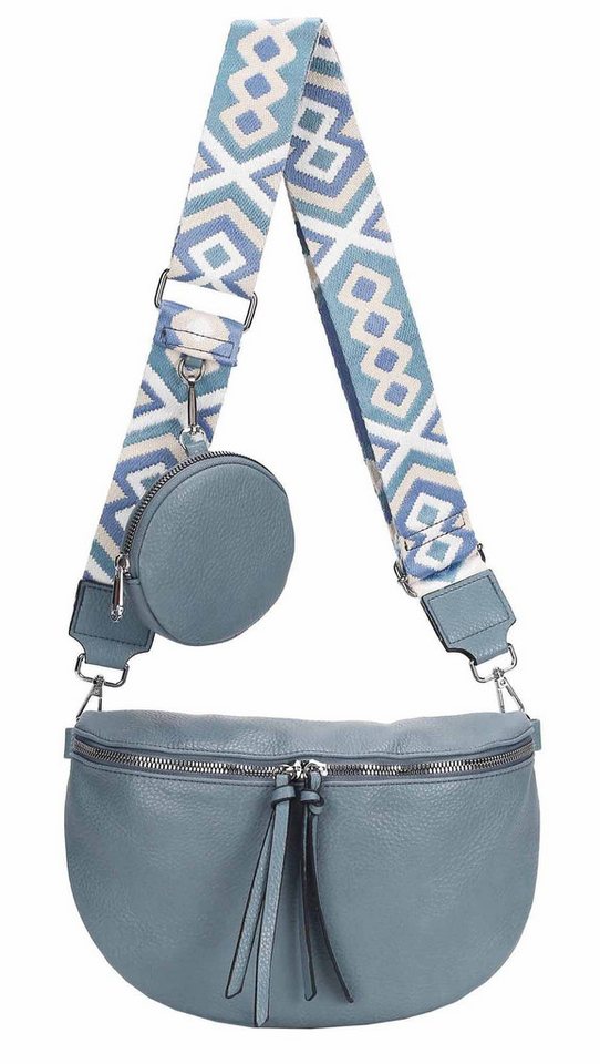 ITALYSHOP24 Bauchtasche Damen Gürteltasche Umhängetasche CrossBody CrossOver, Bodybag, Brusttasche, Hüfttasche, Muster Taschengurt, leicht Gewicht von Italyshop24