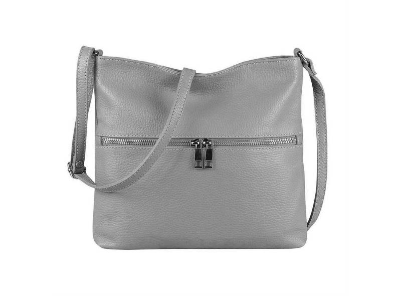 ITALYSHOP24 Schultertasche Made in Italy Damen Leder Tasche CrossOver, als Handtasche, Umhängetasche, Shopper tragbar von Italyshop24