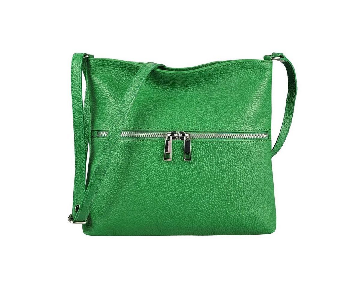 ITALYSHOP24 Schultertasche Made in Italy Damen Leder Tasche CrossOver, als Handtasche, Umhängetasche, Shopper tragbar von Italyshop24