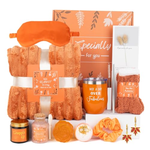 Selbstpflege-Paket für Frauen, orangefarbene Genesungsgeschenke für Frauen, Herbst-Geschenkkörbe für Frauen, "Thinking of You", selbstpflegende Geschenke für Frauen, entspannende Selbstpflege-Paket für Frauen, orangefarbene Genesungsgeschenke für Frauen, Herbst-Geschenkkörbe für Frauen, "Thinking of You", selbstpflegende Geschenke für Frauen, entspannende von Ithmahco