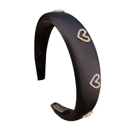 Funkelnde Stirnbänder mit herzförmigen Strasssteinen, Haarband für Damen und Mädchen, bequemer Kopfschmuck für verschiedene Anlässe von Itkcozcg