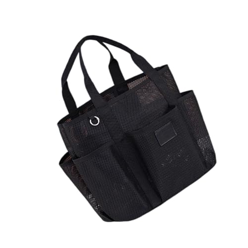 Große Kapazität Handtaschen Sandspielzeug Tasche Strand Mehrere Taschen Badeanzug Picknicks Sport Aufbewahrung Große Kapazität Handtasche Sand Picknick Handheld Schwimmen, Schwarz , One Size von Itkcozcg