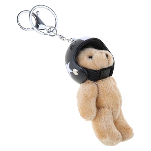 Itkcozcg Bärenschlüsselhalter Mit Helmen Plüschhelmhelmstieranhänger Keychain Mode Rucksack Hanging Ornament Für Frauen Weicher Plüschschlüsselung von Itkcozcg