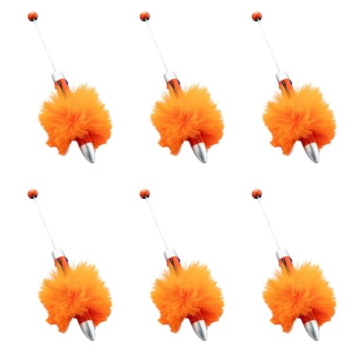 Itkcozcg Bürobedarf, 6 x Perlenkugelschreiber, Plüsch-Kugelschreiber, mehrfarbig, einziehbarer Kugelschreiber, schreibt reibungslos, Orange, 16.2*1.2CM, Bürobedarf Itkcozcg Bürobedarf, 6 x Perlenkugelschreiber, Plüsch-Kugelschreiber, mehrfarbig, einziehbarer Kugelschreiber, schreibt reibungslos, Orange, 16.2*1.2CM, Bürobedarf von Itkcozcg