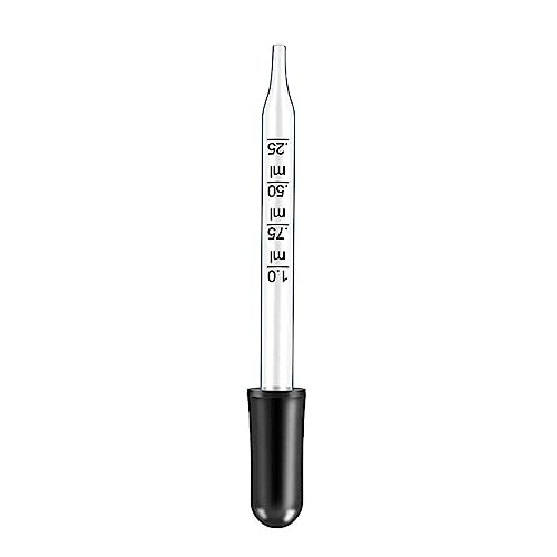 Itkcozcg Bürobedarf, Augentropfe, Glas, Flüssigkeitstropfe, 1 ml Fassungsvermögen, passend für ätherische Öle, 0,25 ml, 0,50 ml, 0,75 ml, 1 ml, klar skaliert, Gerade, 10.5CM, Bürobedarf Itkcozcg Bürobedarf, Augentropfe, Glas, Flüssigkeitstropfe, 1 ml Fassungsvermögen, passend für ätherische Öle, 0,25 ml, 0,50 ml, 0,75 ml, 1 ml, klar skaliert, Gerade, 10.5CM, Bürobedarf von Itkcozcg