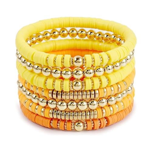 Itkcozcg Buntes Weiches Tonarmband Charme Armband Einstellbare Handgefertigte Handgelenk Schmuck Perlen Für Jede Gelegenheit Festival Mode von Itkcozcg
