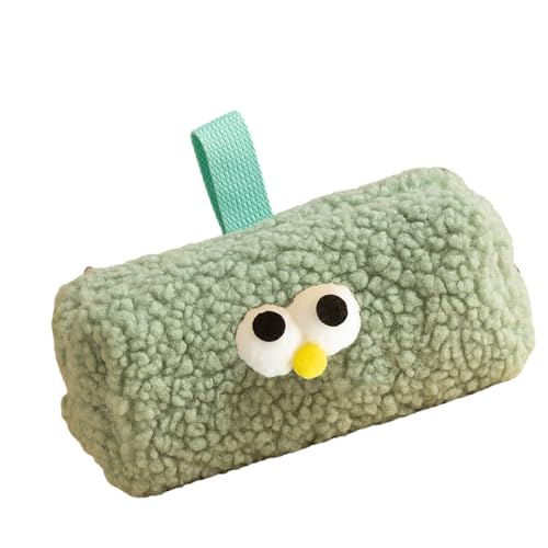 Itkcozcg Cartoon-Federmäppchen aus Plüsch, tragbar, für Reisen, Make-up, für Büro, Schule, Reisen, grün Itkcozcg Cartoon-Federmäppchen aus Plüsch, tragbar, für Reisen, Make-up, für Büro, Schule, Reisen, grün von Itkcozcg
