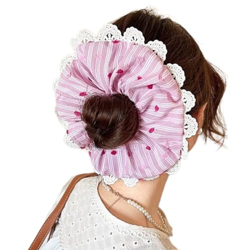 Itkcozcg Elegante Haargummis, Spitzen-Haargummi für niedrige Pferdeschwanz-Frisuren für modische Frauen Itkcozcg Elegante Haargummis, Spitzen-Haargummi für niedrige Pferdeschwanz-Frisuren für modische Frauen von Itkcozcg